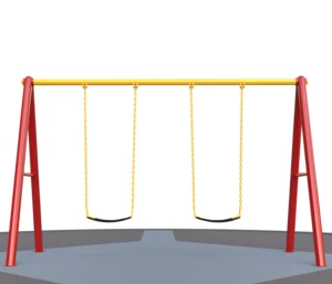 LY19305 Children Cute Galvanized Metal Garden Double Swing Chair