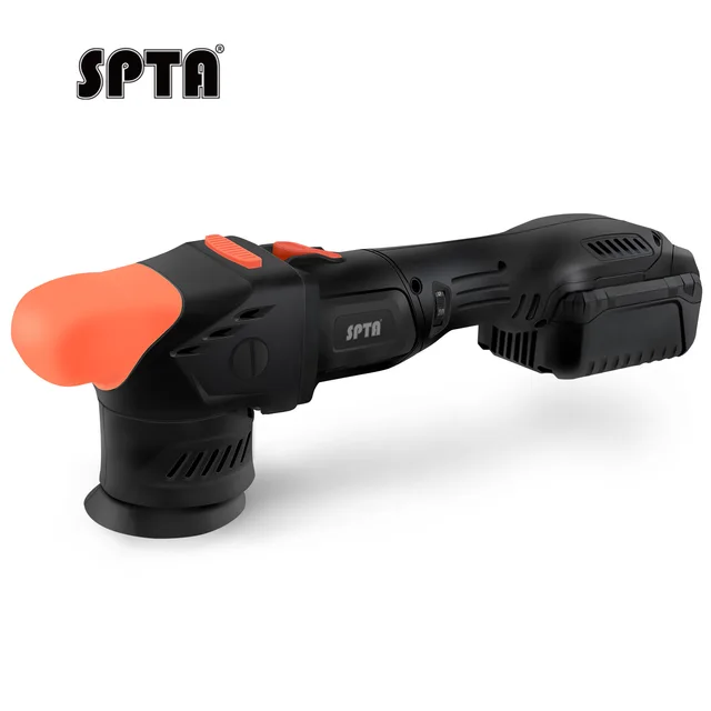 SPTA CP401-39 Orbit 9mm Brushless Dual Action Polisher 6-Level Speed Powerful Cordless DA Polisher For Car Care Detailing