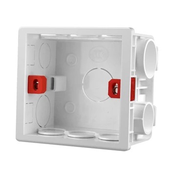 Eu standard PVC 86 wall concealed switch socket Electrical white/Blue/Red LUFI PVC cable terminal box plain wall bottom box