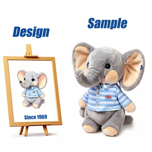 Shengye Toys China Manufacturer Custom Wholesale Wild Animals Plush Toy Cartoon Soft Elephant Plush Stuffed Animal Toy for Sale