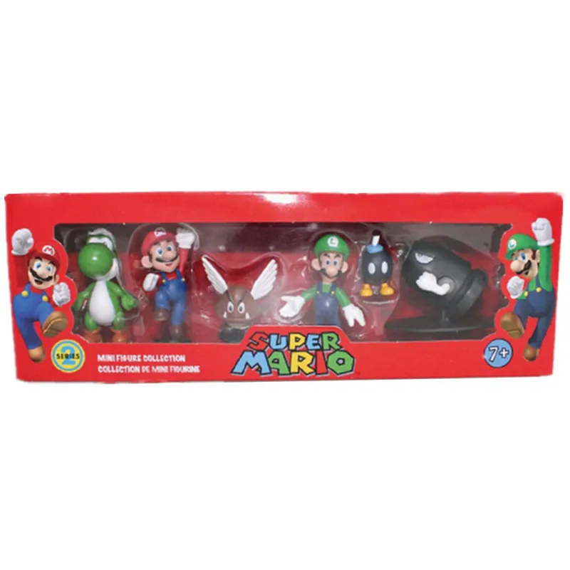 Popular 8cm Pvc Toy For Kids Figure Gift Series Superior Mario Toy ...