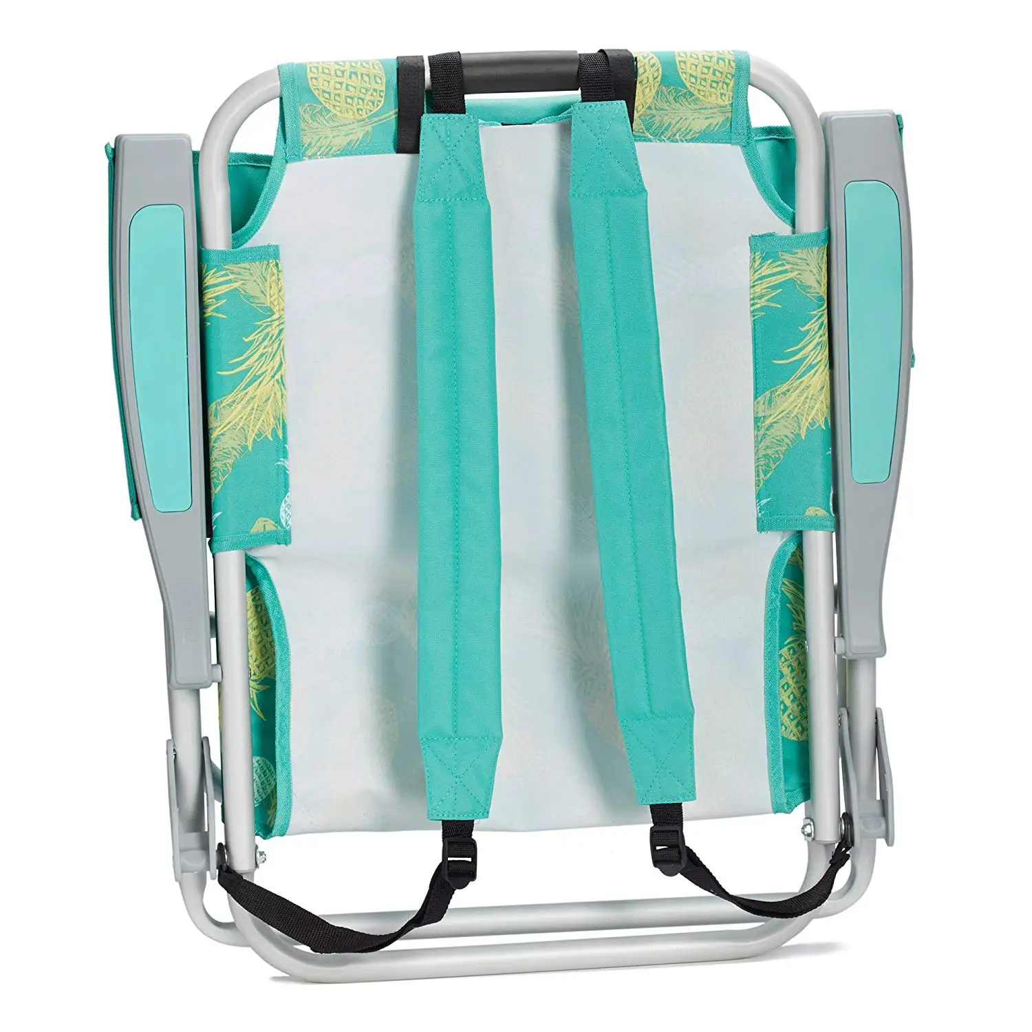 Backpack Beach Chair 5 Positions and Cup Holder Pouch on Side Padded Pillow Storage Bag Lightweight Rustproof