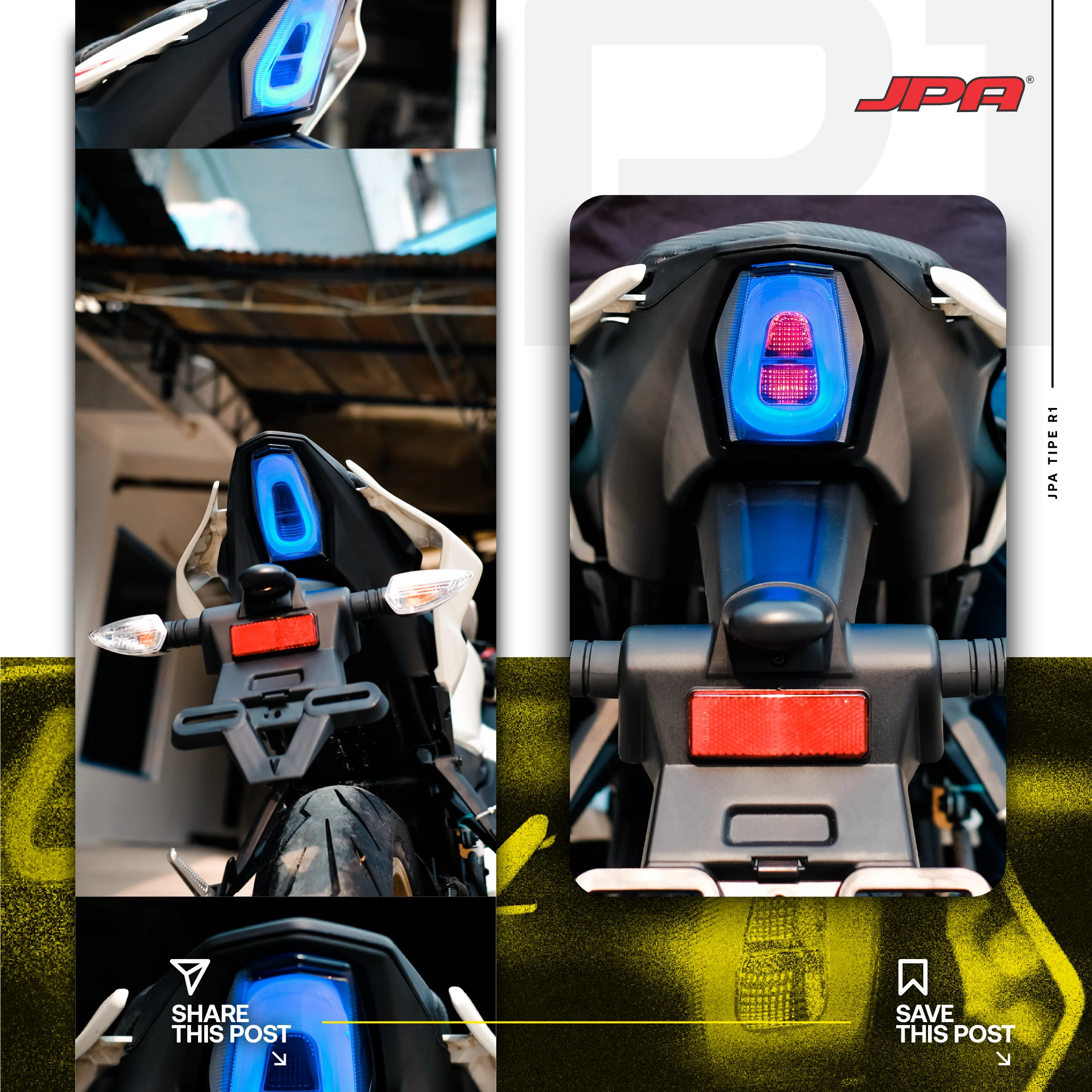 New JPA Breaking Motorcycle Stop Light Tail Lamp for YAMAHA R15 V3