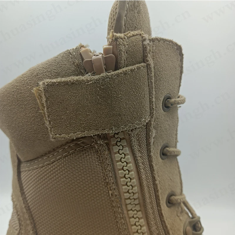 Cmh,Natural Cow Leather Upper Combat Boots With Knife Pocket Durable