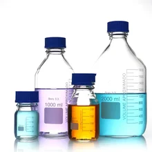 High quality chemical borosilicate 3.3 glass reagent bottle media bottle 100ml-20000ml