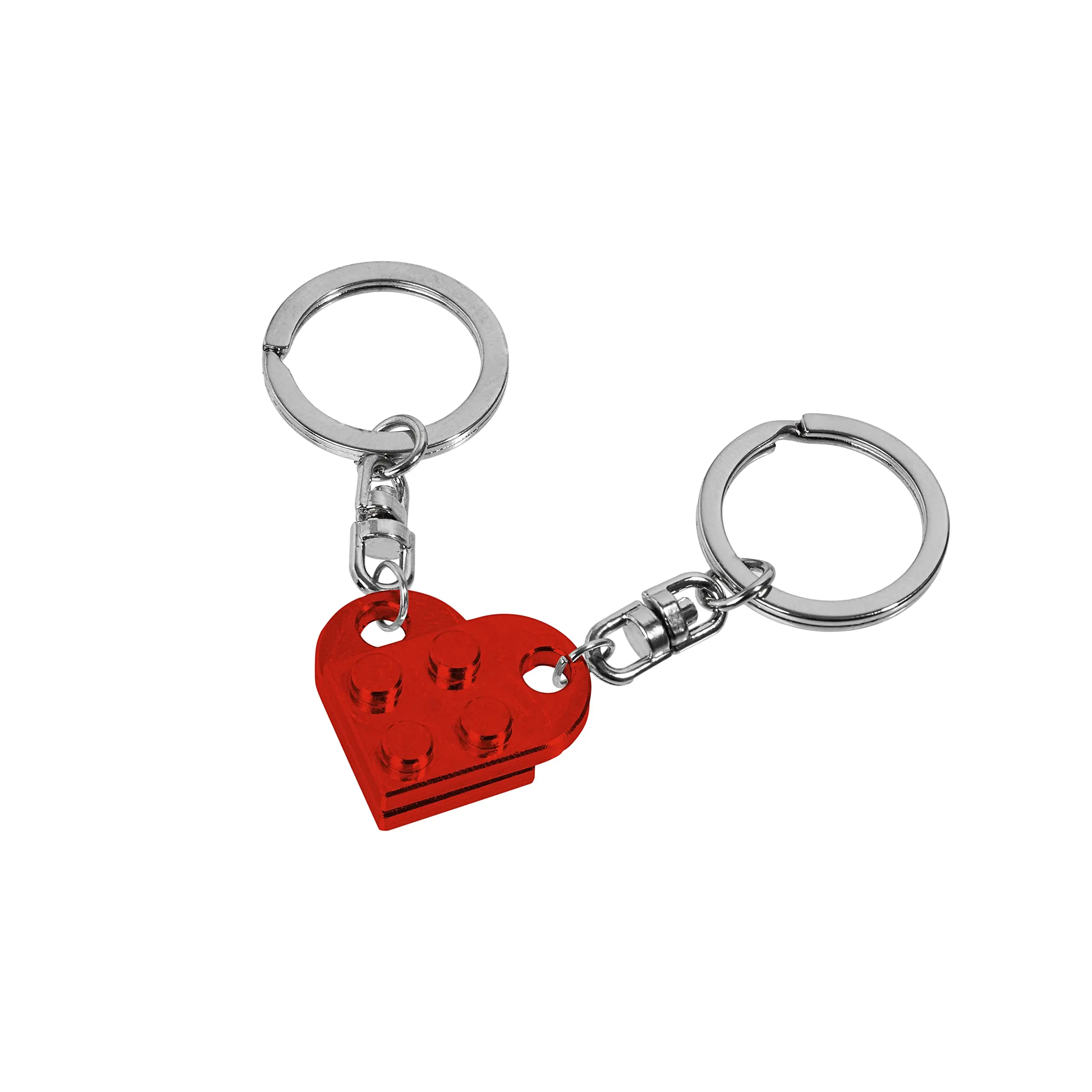Personalized Heart-Shaped Metal Keychains for Couples ODM