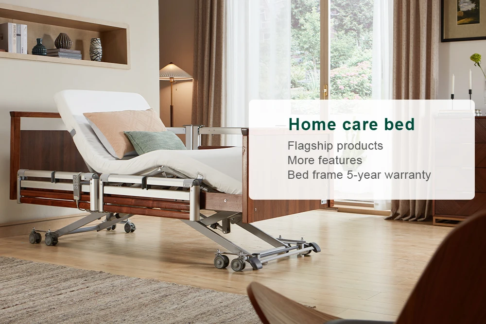Tekvorcare Multifunctional Wood Medical Bed For Home Care Electric