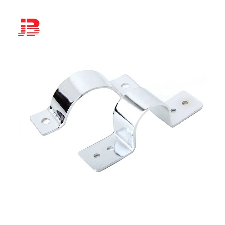 Metal Chrome Wall Mount Pipe Clamp Fittings for round square tube