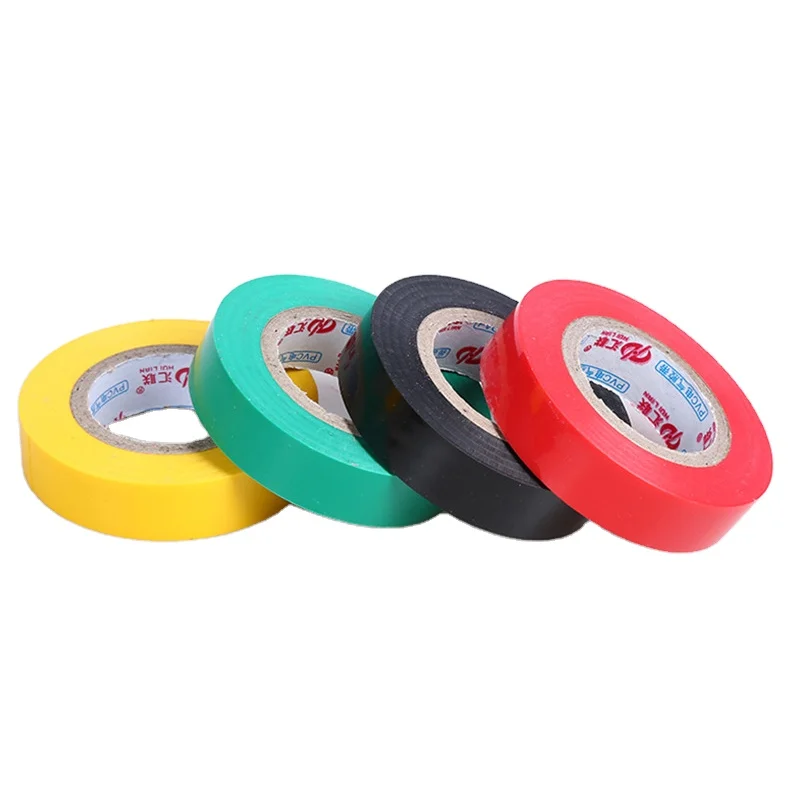 High Voltage Resistant PVC Vinyl Electrical Insulation Tape Flame Resistant Single Sided Masking Tape Pressure Sensitive Rubber