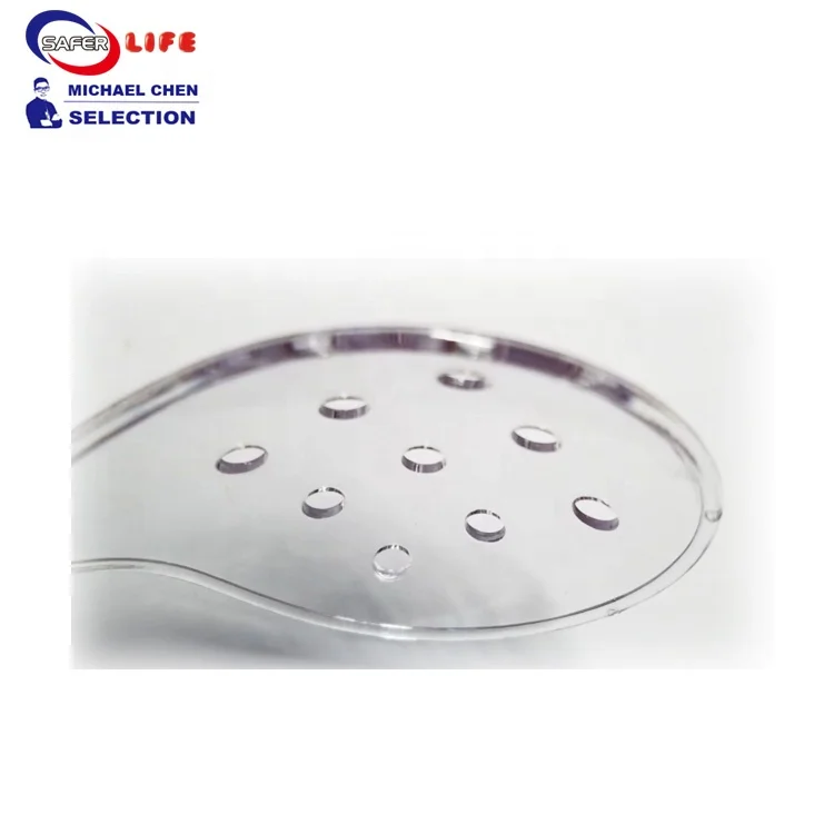 2 Cache-Yeux Transparents Respirants - 9 Trous - Sangle Réglable - Post-Chirurgie Ou Protection