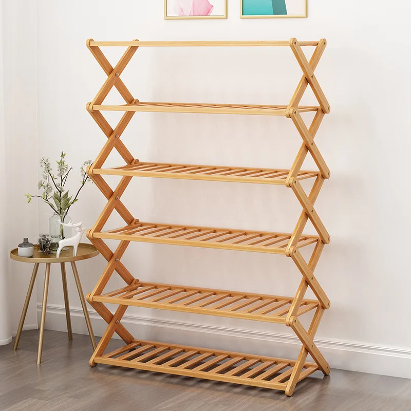 3/4/5 layer length 50/70/100 cm  freeinstallation free foldable shelf multi tier bamboo shoe rack storage for household entryway