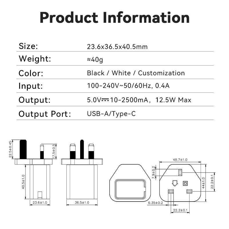 UKCA CE UKプラグ USB壁充電器 スマートフォン・スマートウォッチ用 