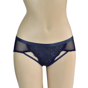 Women's Sexy Romantic Thongs Lingerie High-Rise Seamless Knitted Panty with Embroidery Decoration Solid Everyday Style