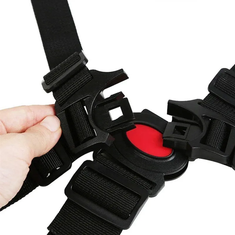 Black Baby Plastic Point Buckle Harness Dog Leash Seat Belt