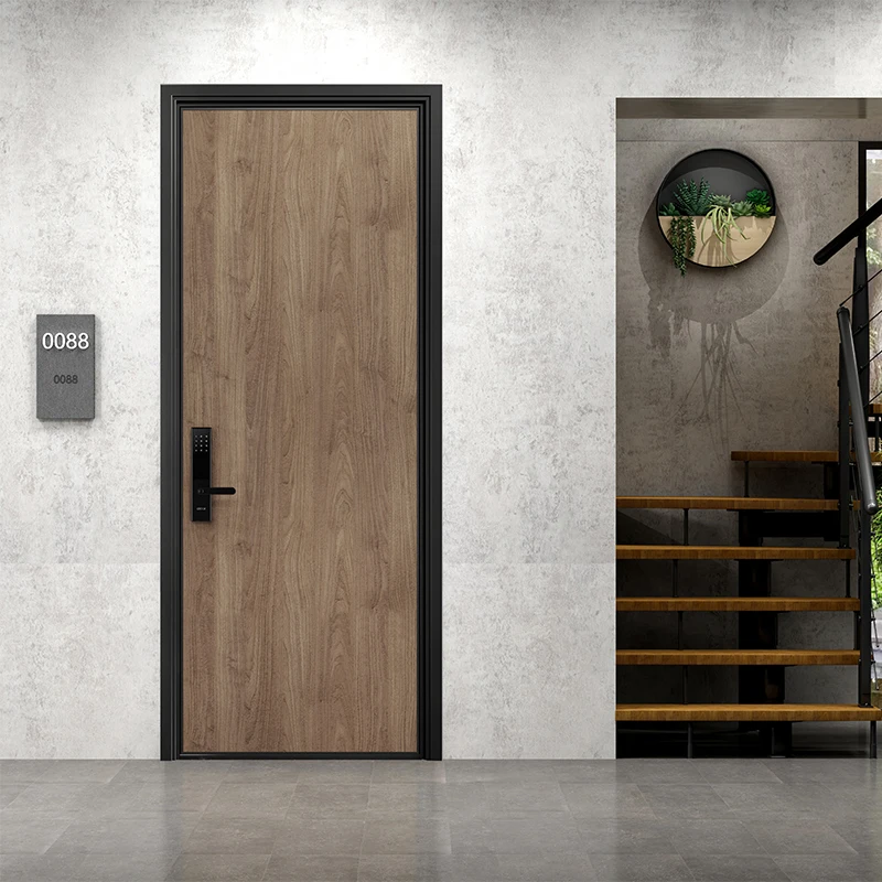 Kuching Sarawak Steel Solid Wooden Modern White Room Door Designs