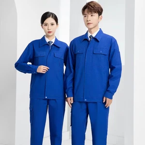 Summer Customizable Cotton Car Repair Workshop Overalls Suit Breathable Cotton Comfortable and Durable