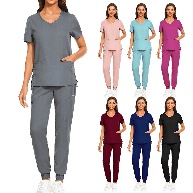 Wholesale Custom Stretch Nurse Scrub Nursing Medical Uniform Scrub Sets ...