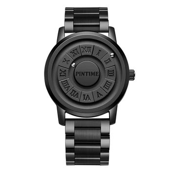 High Quality Cool magnetic suspended quartz watch Black technology Creative concept men's watch