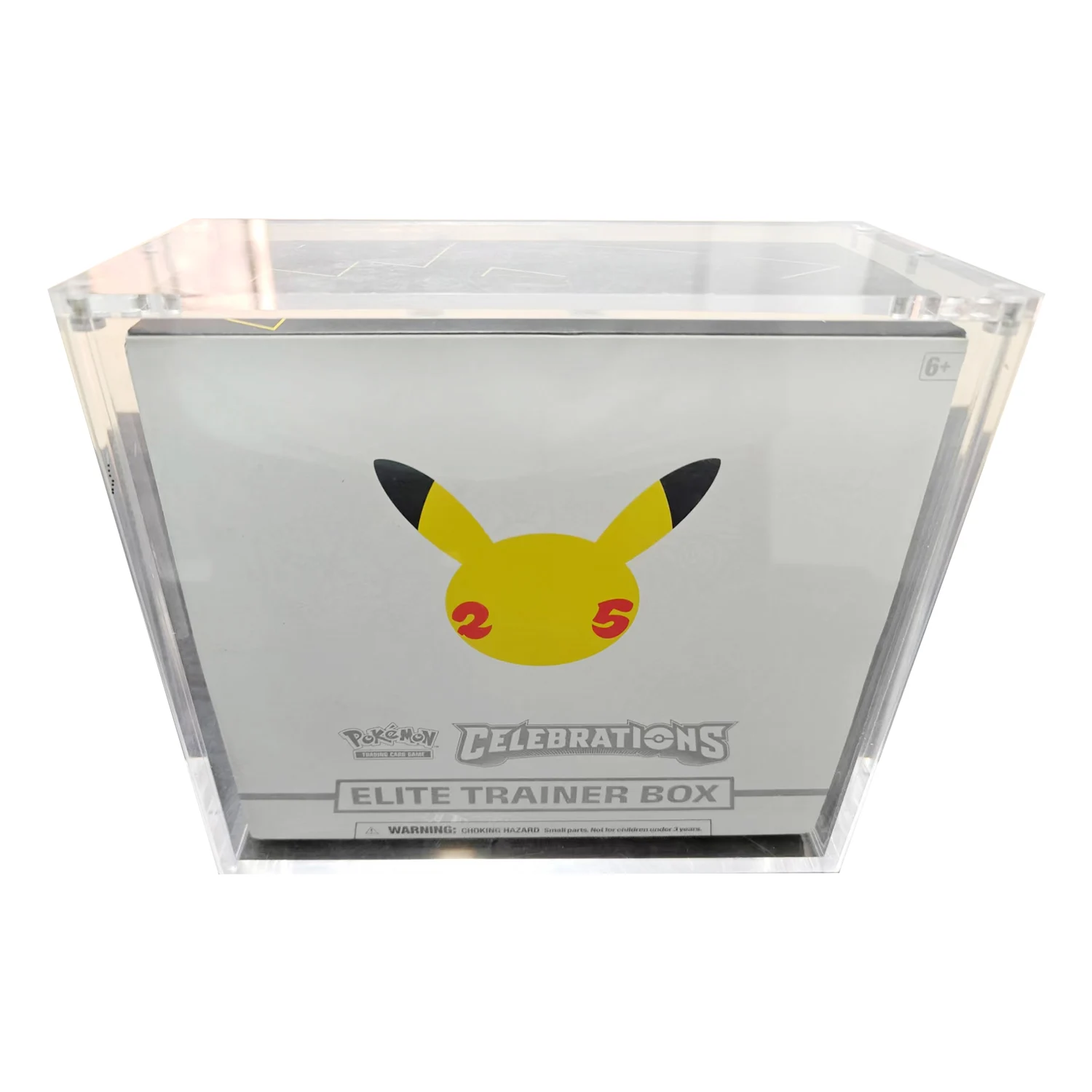 Estuche expositor premium de caja de entrenador en acrílico al 100 % resistente a los rayos UV, estuches elite para entrenadores, estuches para juegos de cartas Pokémon (ETB), con tapa magnética y portátil
