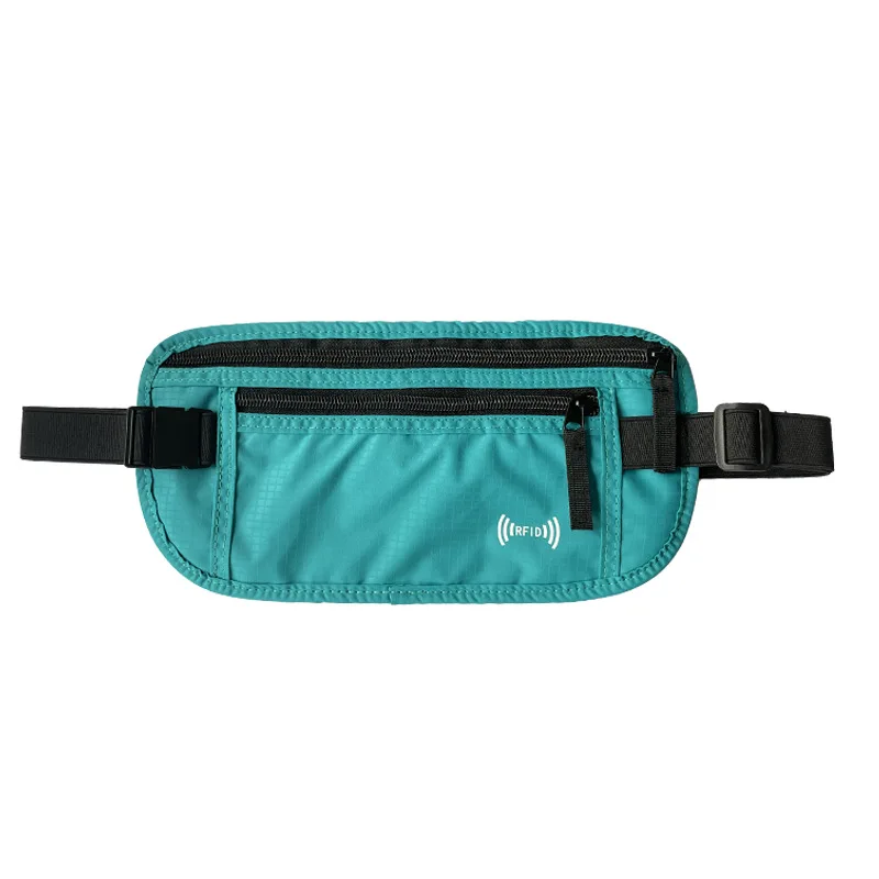 Yajie Factory Custom Ultra-Thin Nylon RFID Magnetic Shielding Waterproof Anti-Theft Invisible Close Fitting Waist Passport Bag