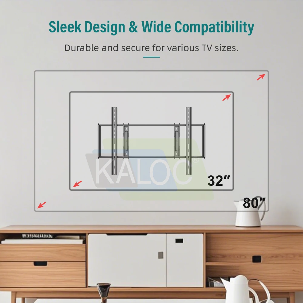 KALOC Fixed TV Wall Mounts for 32-80 Inch Led Lcd Pdp Mounted Big Screen support tv pivotant Wall Mounted Tv Stand EC75