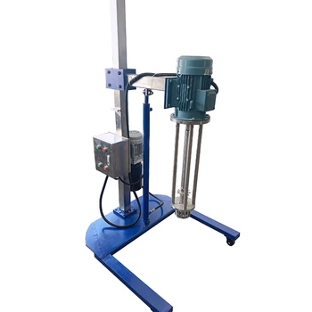 Liquid chemicals food high shear emulsifier mixer electrical lifting movable mixing machine