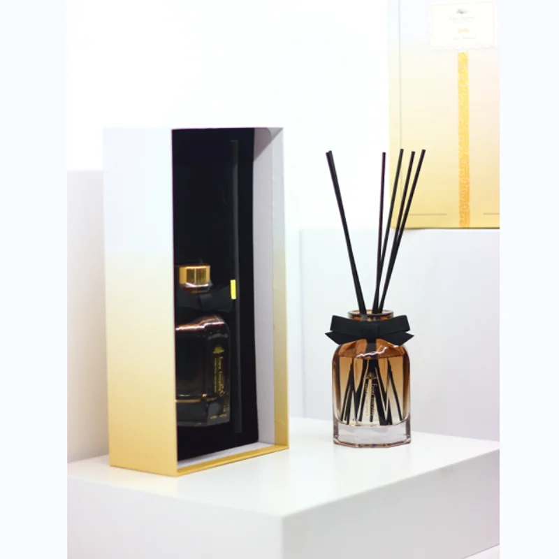 product new design amber glass home fragrance diffuser stick essential oil reed diffuser set for home hotel decor352-6