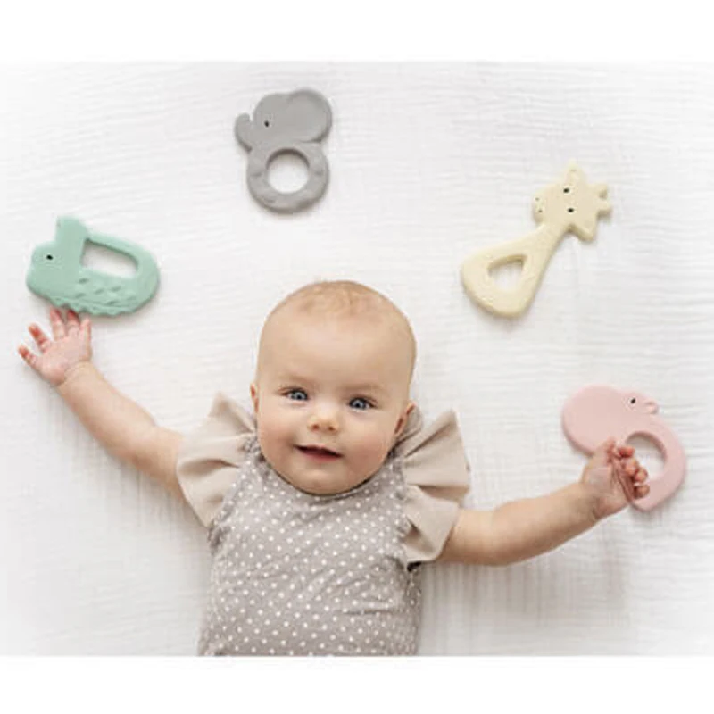 6 Months Hot Teether 100 Natural Rubber Teethers Silicone Teether Chewed Shaking Baby Toy Buy