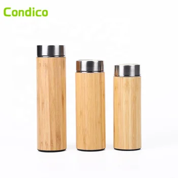 Cheapest Eco-Friendly Portable Vacuum Outdoor Travel Cup Stainless Steel Bamboo Thermos Water Bottle Insulated Vacuum Flask