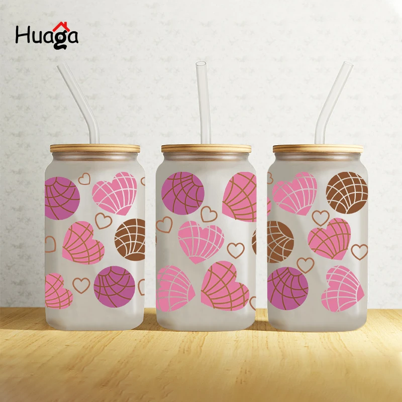 Huaga Factoroy оптовая продажа печать на заказ 3D UV Dtf обертывание для стаканов 16 унций Libbey стеклянные банки пива 24 унции обертывания холодных