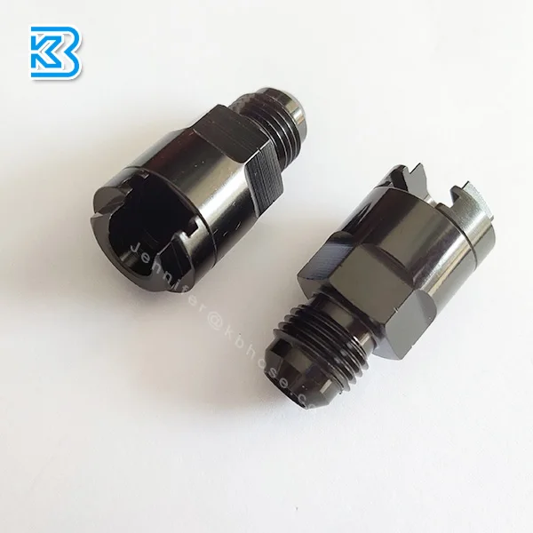 AN6 AN-6 Male to 3/8" Alloy HardLine Tubing Fuel Hose Straight Fittings Adapter 