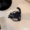 Thread ball black cat