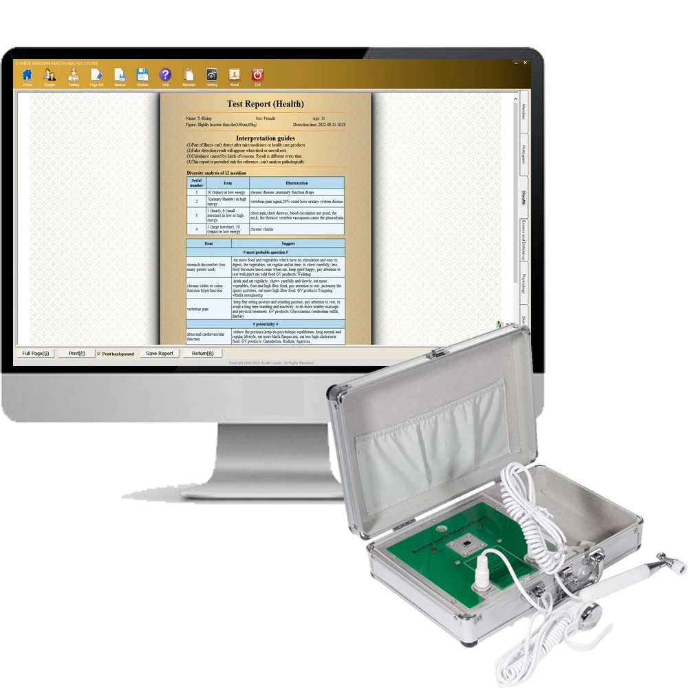 健康・医学 mei 2023 YR-818 Chinese Meridian Health Diagnostic Body Analyzer