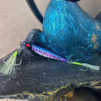 CHEERY Sea Fishing Jig Lure Iron Plate Bait for Spanish Mackerel Glow-in-the-Dark Steel Wire Hook Fast Twitching Boat Fishing – Metal Jig – view 4