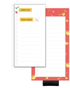 Magnetic Notepad With Pen Holder Paper Shopping List Pad for Fridge As Refrigerator Grocery List or As a Gift