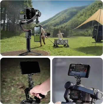 NEEWER Phone Clamp Clip Holder Metal Phone Tripod Mount with Cold Shoe Mount for RS4 RS3 Pro RS2 RSC2 Gimbal Stabilizer product image