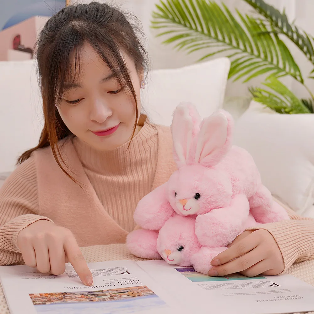 ピンク色のアリスバニー ぬいぐるみ うさぎ 海外作家様 ハンドメイド 部屋飾り ピンク うさぎ バニー ぬいぐるみ かわいい ウサギ 兎