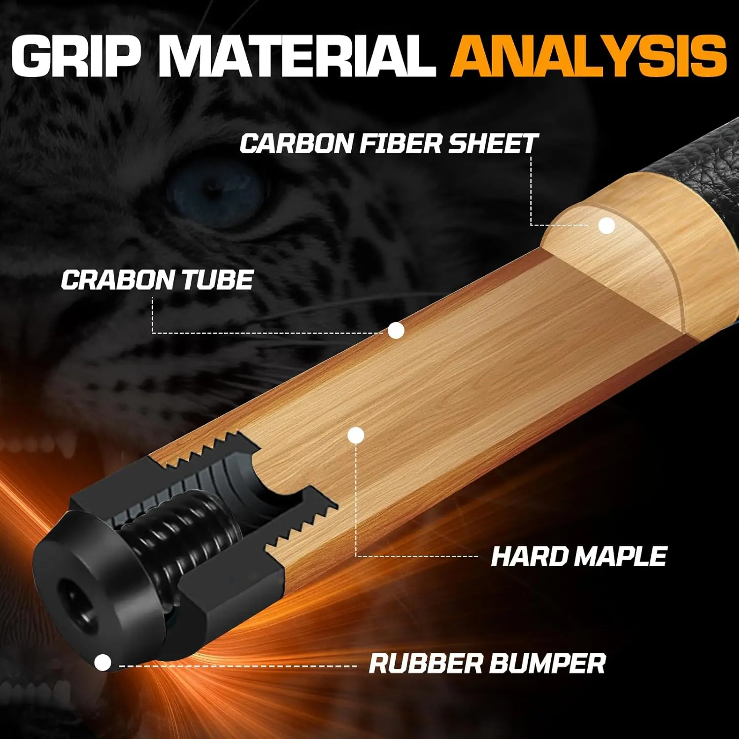 Premium Christmas Gift 12.5mm Carbon Fiber Pool Cue With Quick-Release Joint Professional Low Deflection Billiard Stick For Dad - 18 - View #2