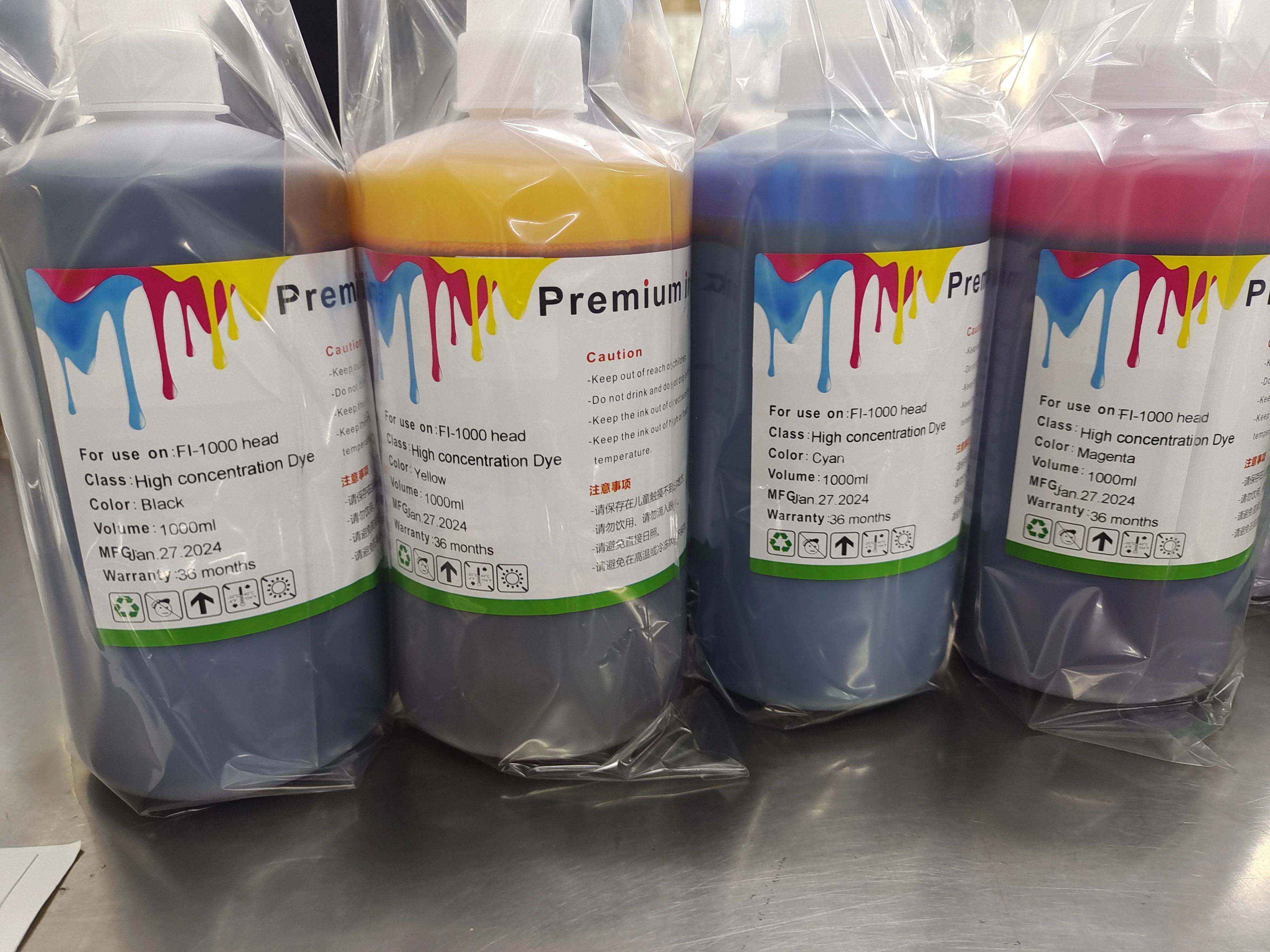 High Concentration Water Based Dye and Pigment Ink for HP FI-1000 451 452 Head One Pass Printer Paper Cup Bag Carton Printing