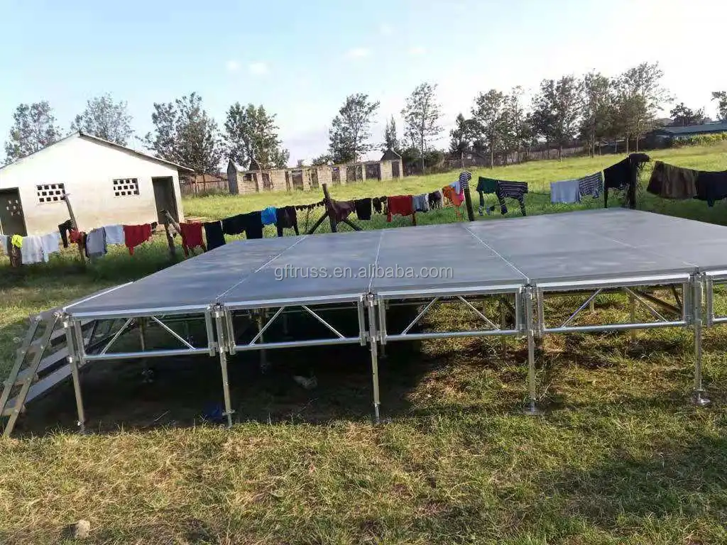 移动便携式活动圆形舞台灯光桁架舞台,铝舞台平台