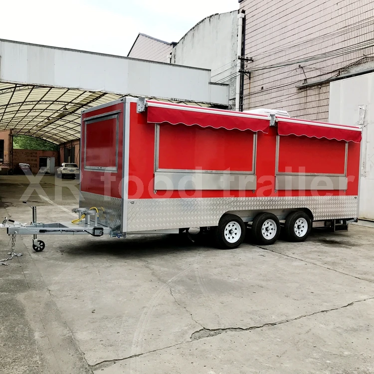 Fully Equipped Food Truck Trailer With Ice Cream Slush,Fries Restaurant
