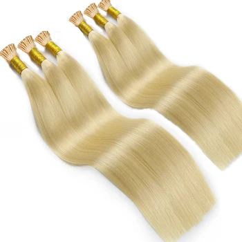 Wholesale Virgin Malaysian Cuticle Aligned Indian Vietnamese Human Hair Extension Double Draw I Tip