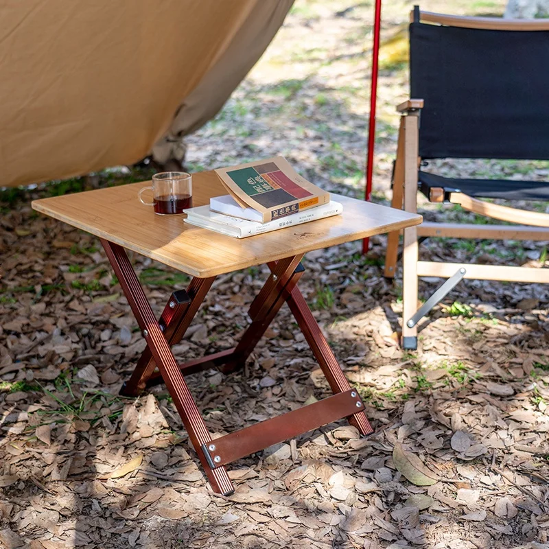 TOMOUNT портативные легкие складные столы из нержавеющей стали для использования на открытом воздухе кемпинга и пикника легко носить с собой натурального