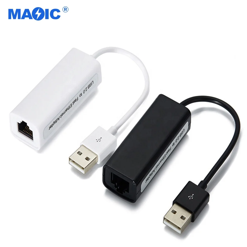 Custom CE OEM Factory Price External Wired USB2.0 Network Card 9700 USB to RJ45 Interface Ethernet Adapter RJ45 Connector