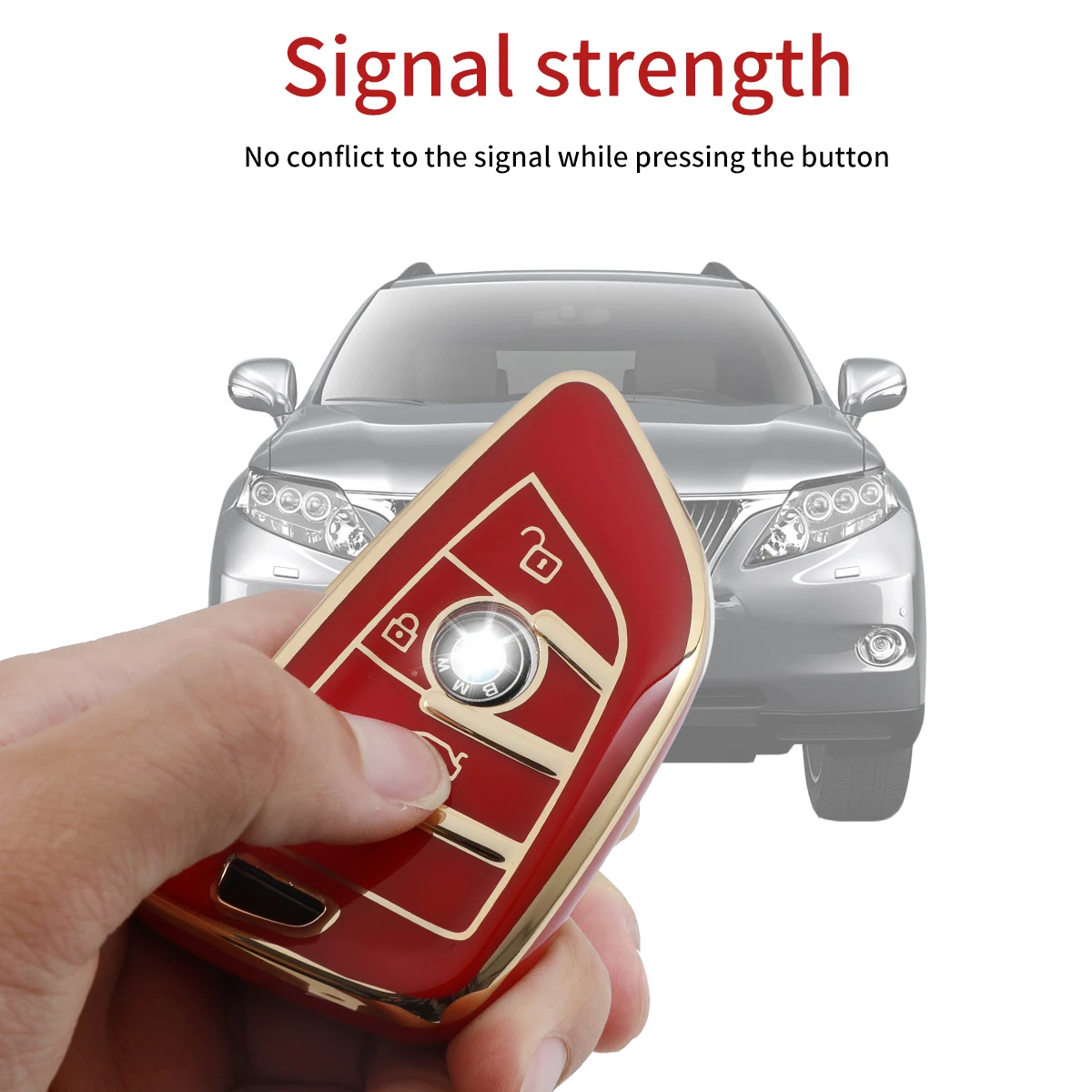 Factory direct Wholesale TPU Golden line  Solft Car Key Cover for BMW X1 X3 X5 X6 X7  5 6 7 Series