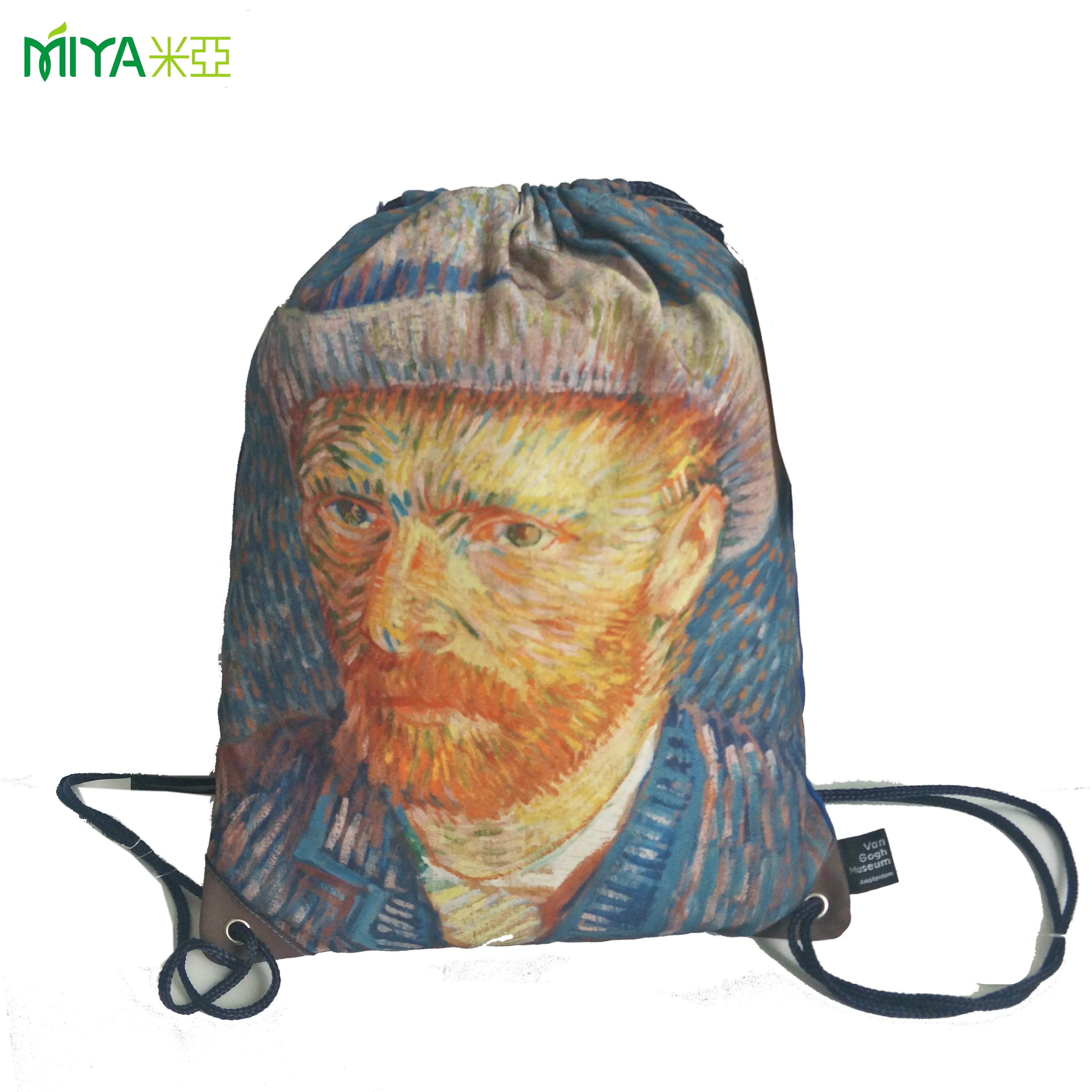 printed drawstring backpack
