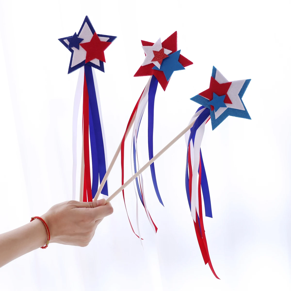 4th Of July Star Wands Felt Princess Star Wand Kids July 4th Toy
