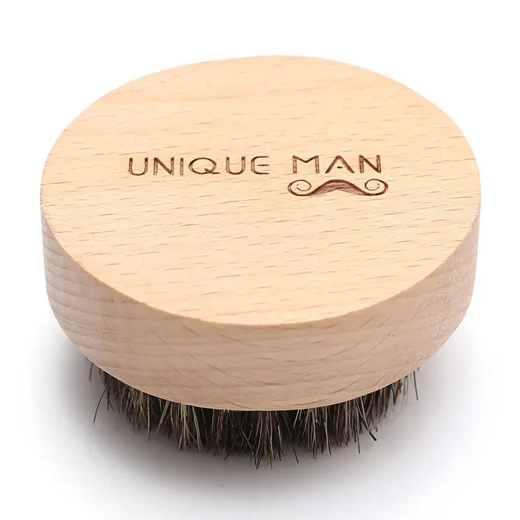Ready to ship high quality natural beech custom logo wooden round pigtail hair beard brush.jpg