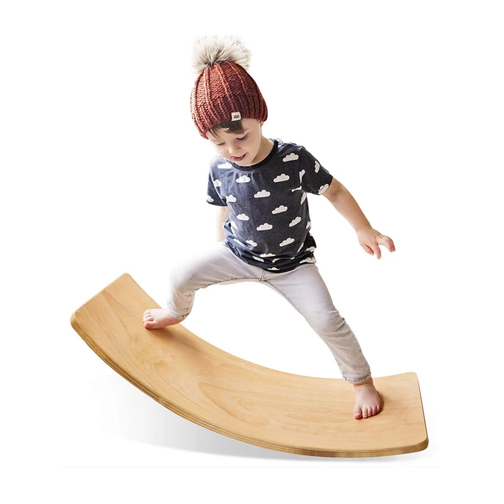 Planche D'équilibre Oscillante En Bois – Noir – Entraînement Gym Et Rééducation