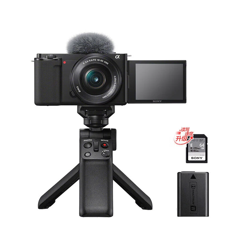 Цифровые камеры JPSony беззеркальные альфа-ZV-E10 APS-C Сменные объективы F4 Vlog комплект черный ILCZV-E10L/B